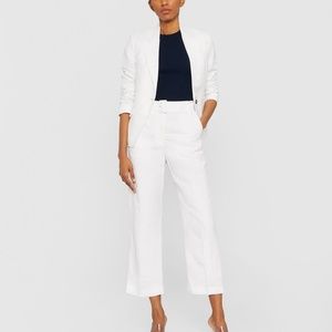 Belted Linen Blend Trouser - New With Tags - NEVER WORN - 001 - White